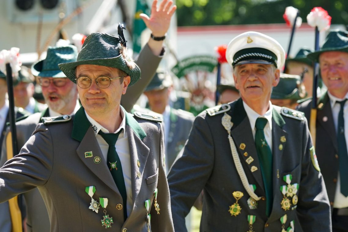 Eintreffen der Kompanien auf dem Festplatz