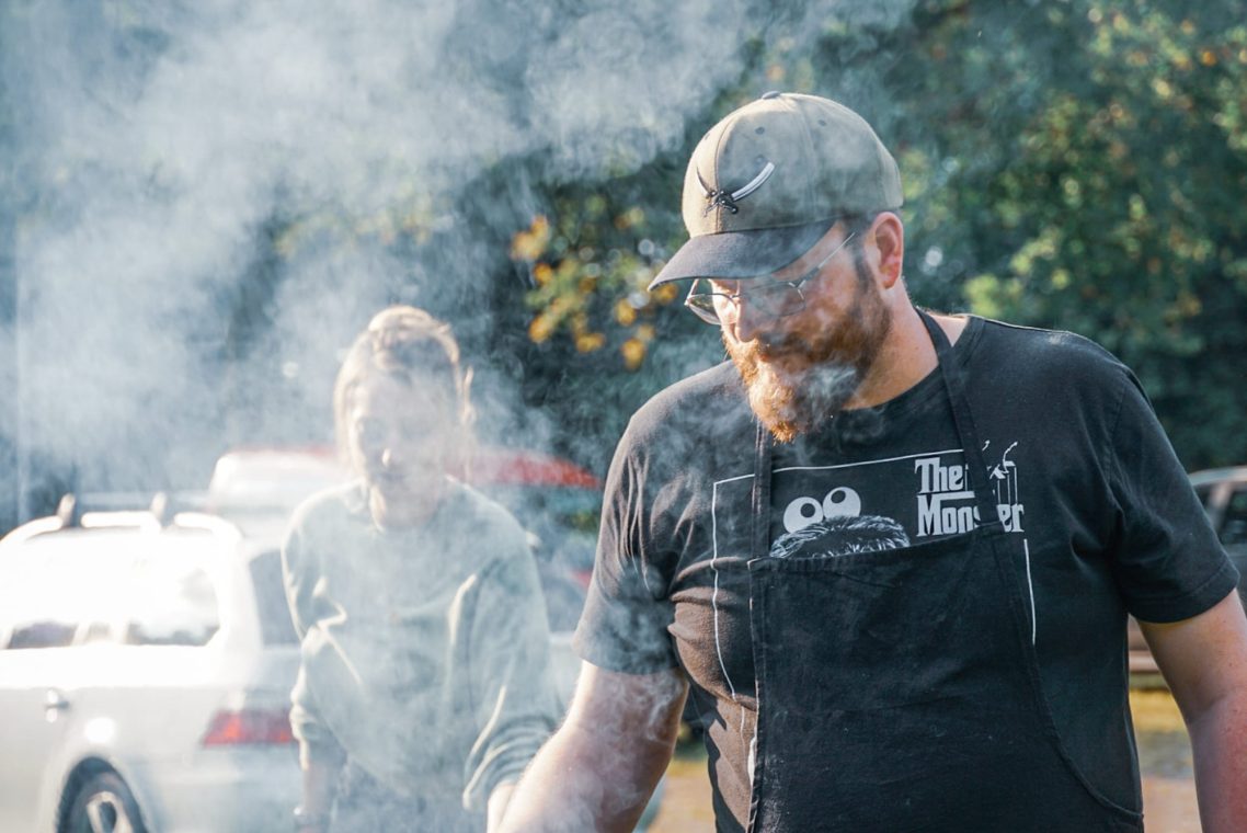 Am Abend wurde lecker gegrillt